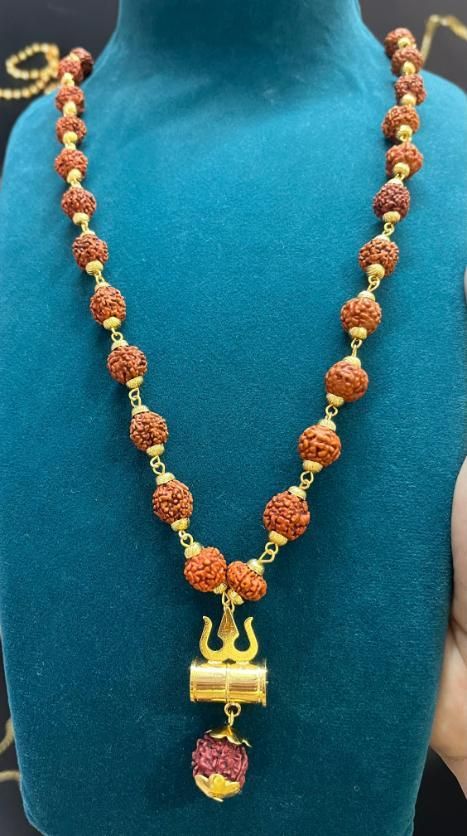 Shiv Trishul Penfant with Rudraksha Chain